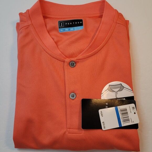 PGA TOUR Men's Edge Collar Polo Shirt - Picture 2 of 3